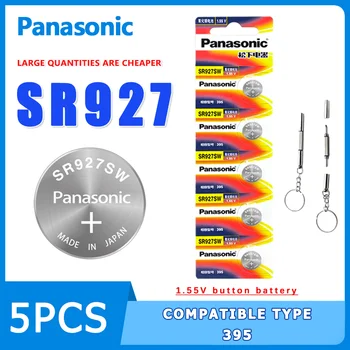 Panasonic SR927SW 5ШТ кнопочный аккумулятор 1.55 В подходит для Casio 5441GA-1100 Xiaoniwang gg1000 quartz 2711EF-500/540 Sony