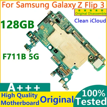 Материнская Плата MB Для Samsung Galaxy Z Flip 3 F711B Материнская Плата 5G 128GB Разблокированная Пластина SM-F711B Оригинальная Логическая Плата С Полными Чипами
