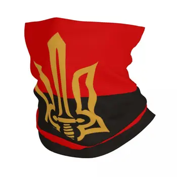 Стилизованные Тризуб и красно-черные гетры для мужчин и женщин, Солнцезащитная маска для лица, Зимний Герб, Флаг Украины, Бандана-Шарф для велоспорта
