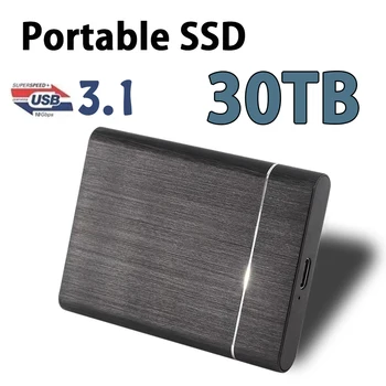 Высокоскоростной SSD-накопитель большой емкости 30 ТБ 8 ТБ Портативные мобильные внешние твердотельные накопители 4 ТБ 1 ТБ Жесткие диски для ноутбуков мобильных телефонов