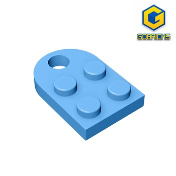 Пластина Gobricks GDS-846, модифицированная 2 x 3 с отверстиями, Совместима с детскими строительными блоками lego 3176 