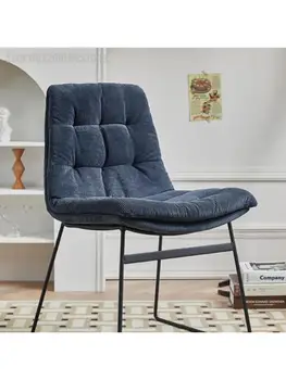 Обеденный стул Nordic Light с роскошной спинкой, Простой Бытовой стул для спальни, Современный стул для отдыха и бесед в кафе