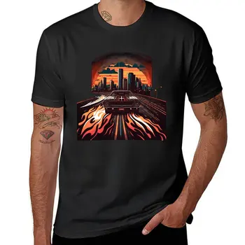 Новая футболка I'm Free в стиле ретро Cyber Sunset 2, быстросохнущая рубашка, футболки оверсайз, короткая футболка, забавные футболки для мужчин
