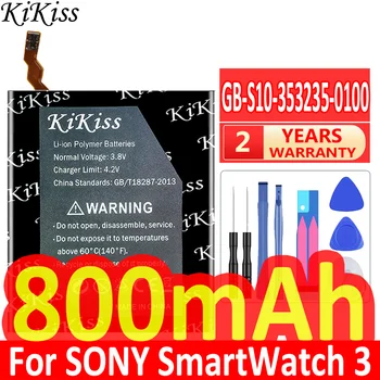 Батарея KiKiss Для SONY SmartWatch 3 SmartWatch3 SW3 SWR50 3SAS 800mAh GB-S10-353235-0100 Аккумуляторы + Бесплатные Инструменты