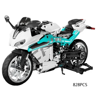 Технический блок сборки мотоцикла Мотор CFMoto 250SR Сборка модели Steam Brick Motobike Коллекция развивающих игрушек для подарка мальчику