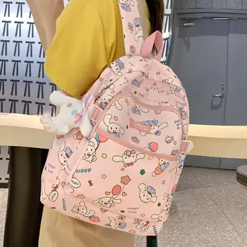 Sanrio Новая школьная сумка Kawaii Pink Cinnamoroll High Beauty для старшеклассниц, подарок для студентов колледжа, рюкзак большой вместимости