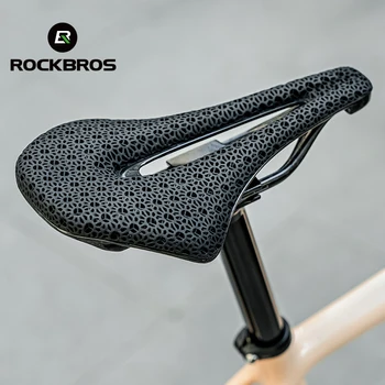 ROCKBROS Сверхлегкое велосипедное седло 3D печать Интегрированная Зональная амортизация Удобное сиденье для шоссейного велосипеда MTB Запасные части