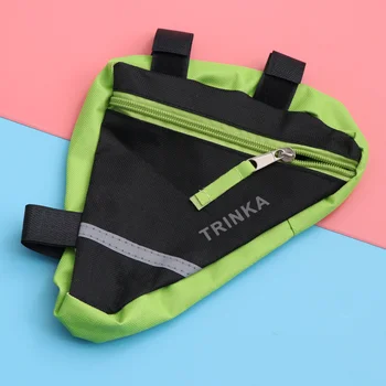Треугольная Велосипедная сумка для велосипеда MTB Дорожная сумка на передней раме, аксессуары для корзин (зеленый)