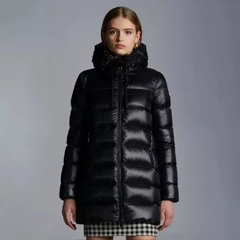 2023 зимние женские куртки из искусственной кожи с покрытием, свободный повседневный пуховик, женская длинная пуховая куртка y2k, одежда, новое модное теплое пальто с капюшоном, бюстгальтер