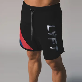 Летние новые брендовые мужские кроссовки для фитнеса, дышащие, эластичные, повседневные, мужские черные, для бодибилдинга, для тренировок, спортивные