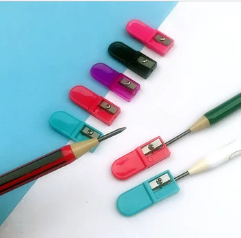 Яркого цвета стальное лезвие с 1 отверстием, красочная новинка, школьная пластиковая точилка для карандашей, мини-точилки, станок для резки карандашей