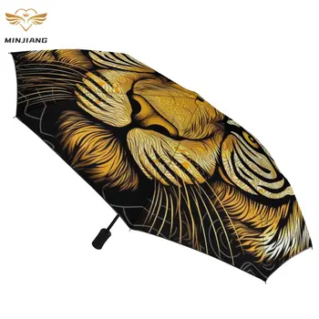 Зонт Tiger 8 Ribs от Солнца, уникальные зонты, Ветрозащитный Портативный автоматический зонт