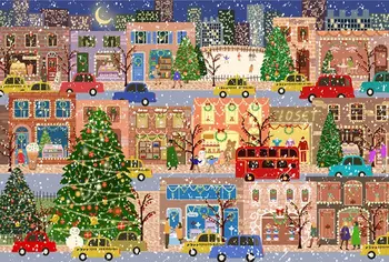 Рождественский сочельник, деревянный пазл, 1000 деталей, пазл-головоломка, белая карточка, развивающие игрушки для взрослых и детей