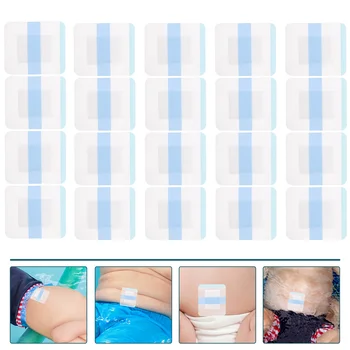 20 Шт наклеек Водонепроницаемые нашивки для пупка ребенка Pu Высокоэластичный прозрачный гипоаллергенный материал Пупок новорожденного