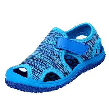 Летние сандалии для маленьких девочек, детские пляжные сандалии для мальчиков, нескользящая детская обувь с мягкой подошвой, детская спортивная обувь на открытом воздухе