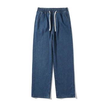 Японские винтажные джинсы в гонконгском стиле, мужские свободного кроя, с прямой трубкой, широкие брюки для папы, модные на хай-стрит.