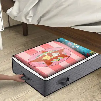 Коробка для длительного хранения Многофункциональные тканевые сумки для хранения с окнами Переносные ручки для одежды Одеяла Комплект постельного белья