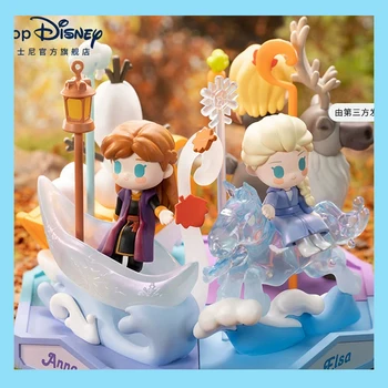 4шт Серия Disney Frozen Version Princess Blind Box Эльза Анна Олаф ПВХ Модель Игрушки для детей Подарок на День рождения девочки Рождественский декор торта
