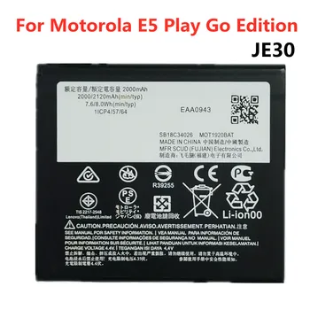 Новый оригинальный аккумулятор JE30 EAA0943 для Motorola Moto E5 Play Go Edition Емкостью 2120 мАч для замены аккумуляторных батарей телефона
