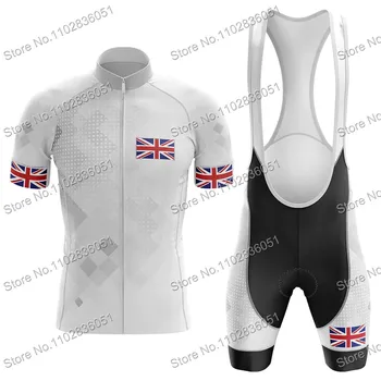 Комплект майки для велоспорта национальной сборной Соединенного Королевства, экипировка для шоссейных велосипедов, мужская велосипедная рубашка, шорты, быстросохнущая велосипедная одежда