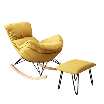 Технология Velvet Recliner Кресло-качалка для отдыха Одноместный диван для гостиной Легкая роскошная мебель в европейском стиле