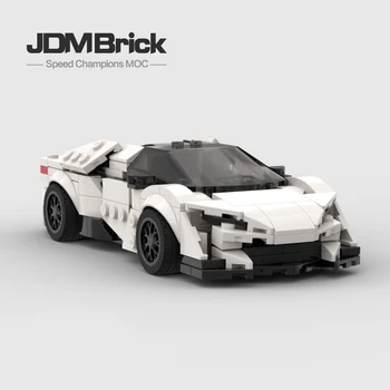 Спортивный автомобиль MOC Building Block из 8 элементов в виде суперкара Lykan Hypersport в сборе Speed Series