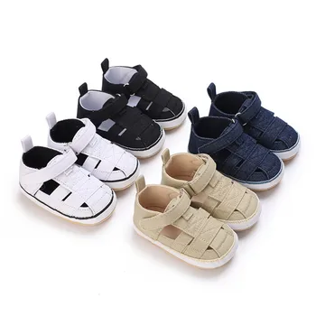 Обувь для новорожденных мальчиков и девочек, летняя модная мягкая обувь для кроватки для новорожденных, противоскользящая обувь на плоской подошве, Обувь для первых ходунков