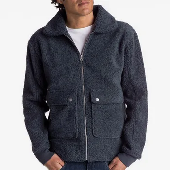 Мужская куртка, осенне-зимняя новая толстая теплая темная модная простая повседневная плюшевая куртка большого размера