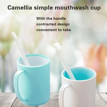 Набор для полоскания рта и зубной щетки Blue Tea Flower - идеальная чашка Mark для освежающей гигиены полости рта