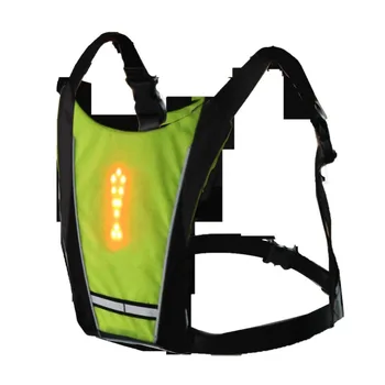 Светодиодная Беспроводная Велосипедная сумка с подсветкой, защитный жилет со светодиодным указателем поворота, Велосипедный Светоотражающий жилет с дистанционным управлением