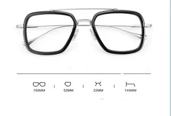 Модные очки в черной широкой оправе для очков
