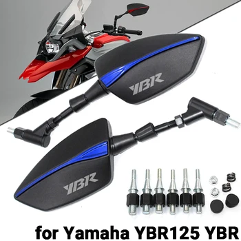 Мотоциклетные зеркала 10 мм для Yamaha YBR125 YBR 125 2010-2015 2016 2017 2018 2019 С резьбой слева и справа Зеркала заднего вида