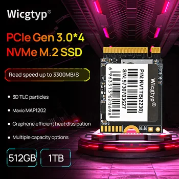 Wicgtyp SSD 2230 M.2 NVMe 512 ГБ 1 ТБ 2 ТБ Для Steam Deck SSD NVME PCIe Ssd Для игровых портативных компьютеров серии Xbox Surface для настольных компьютеров