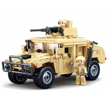 WW2 Военный Humvee Jeep H1 Армейские Друзья Автомобиль Плесень Король Строительные Кирпичи Классические Moc Блоки Фигурки Игрушки Подарок Для Мальчиков