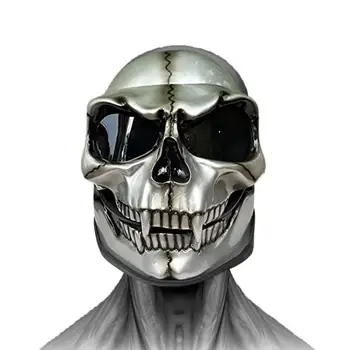 Шлемы с призрачным черепом и защитными очками Мотоциклетные очки с черепом Шлемы с черепом скелета и линзами Шлемы с черепом скелета в полный рост