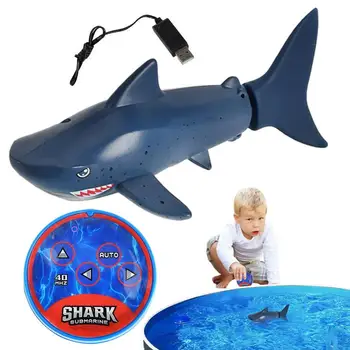Радиоуправляемая игрушка Shark, Радиоуправляемая лодка Shark, Электрическая игрушка, Водонепроницаемая и портативная Радиоуправляемая Плавающая Акула, Водные игровые игрушки для детей 8-12 лет, мальчиков и