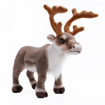 Имитация оленя плюшевая игрушка лось кукла оленя стоящий орнамент Рождественские украшения плюшевые игрушки для детей-бойфрендов