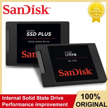 Оригинальный SSD-накопитель Sandisk Внутренний твердотельный накопитель Ultra 3D NAND SSD Плюс жесткий диск SATA III для портативного компьютера, настольный HD-диск