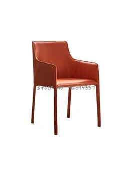 Обеденный стол и стул в скандинавском стиле простой современный домашний дизайнерский стул-седло Итальянский минималистичный ресторан со спинкой для повседневного ужина