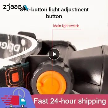 2-светодиодная фара с сильным светом, интеллектуальная фара для ночной рыбалки, водонепроницаемая светодиодная лампа Cob, рабочая лампа для зарядки аккумулятора через USB
